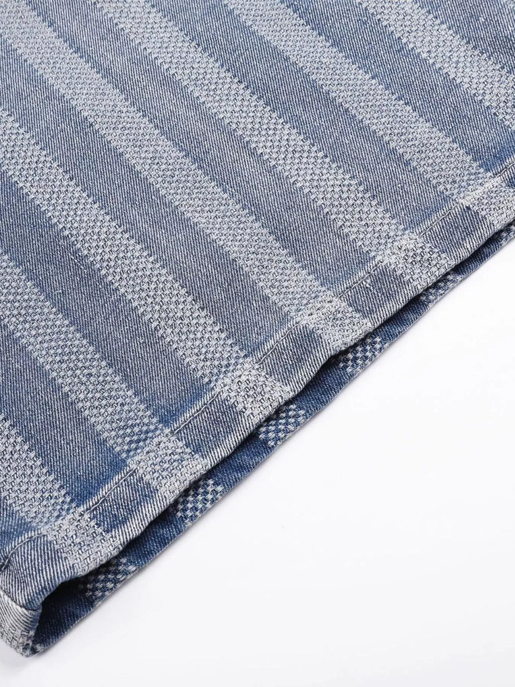 Men's Stripe Wide Leg Denim Capris - Lilixa.store