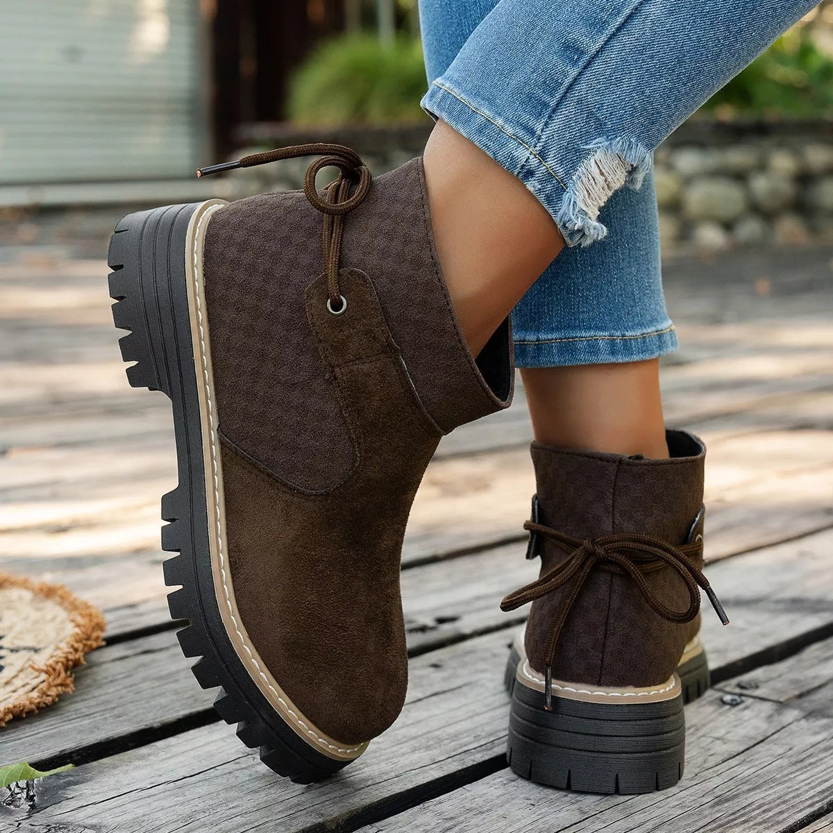 Block Heel Ankle Boots - Lilixa.store