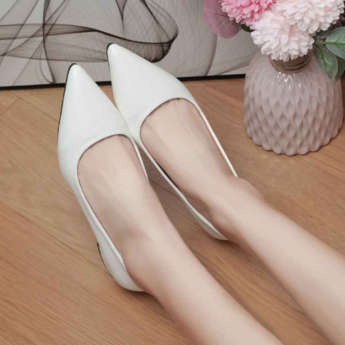 Pointed Toe Low Heel Pump - Lilixa.store