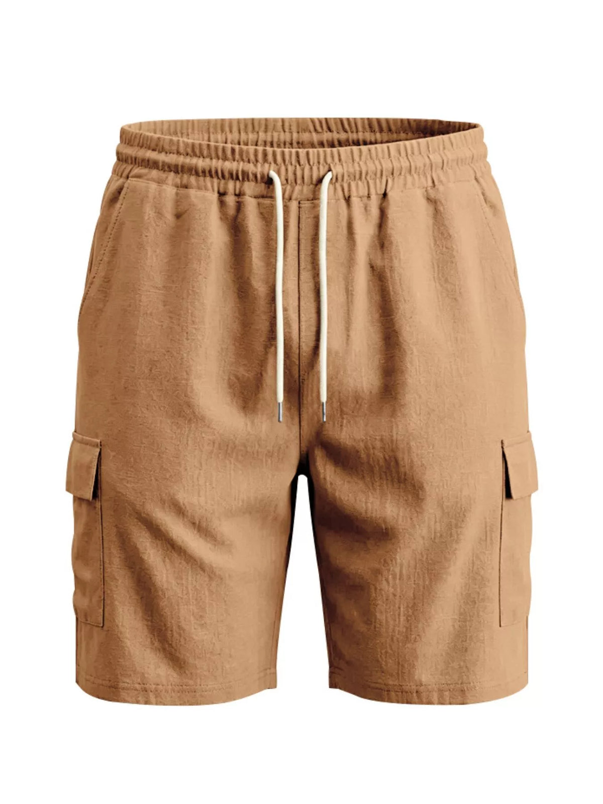 Men's Plus Size Casual Cargo Shorts with Drawstring Waist, view 4