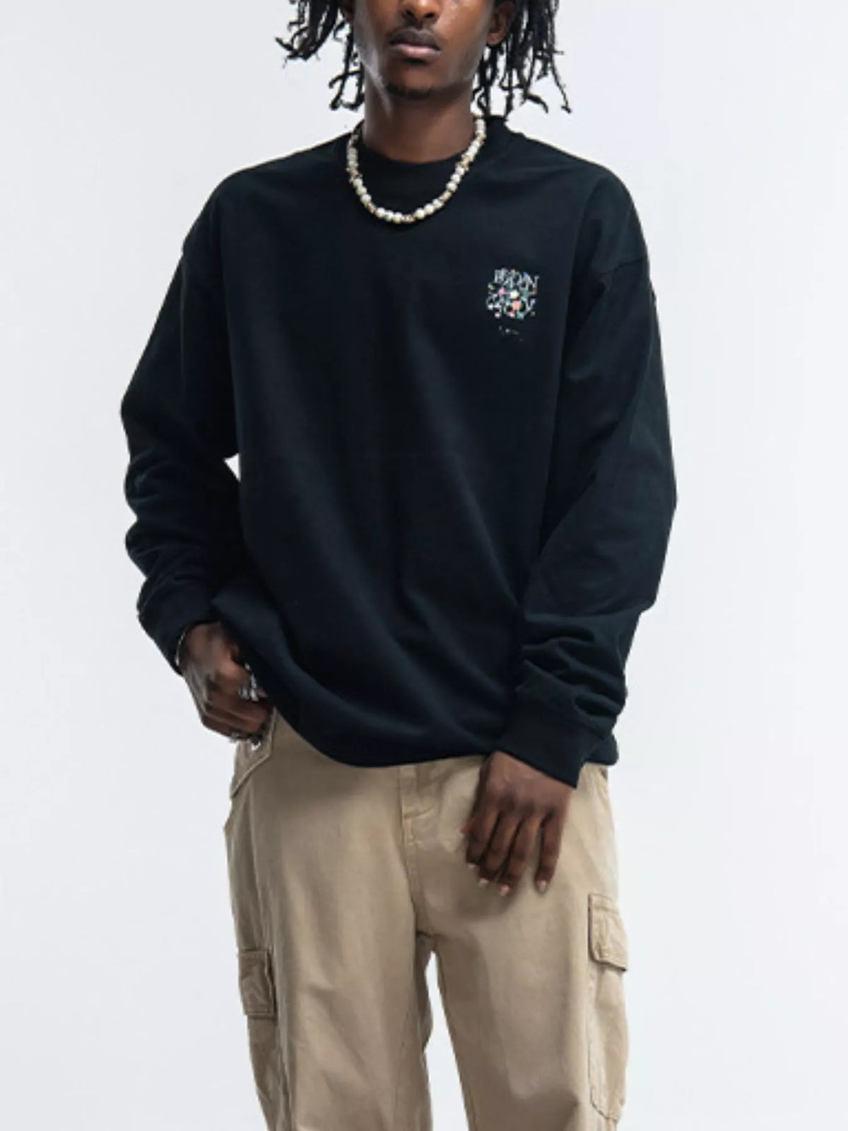Men's Oversized Graphic Long Sleeve T-Shirt - Lilixa.store