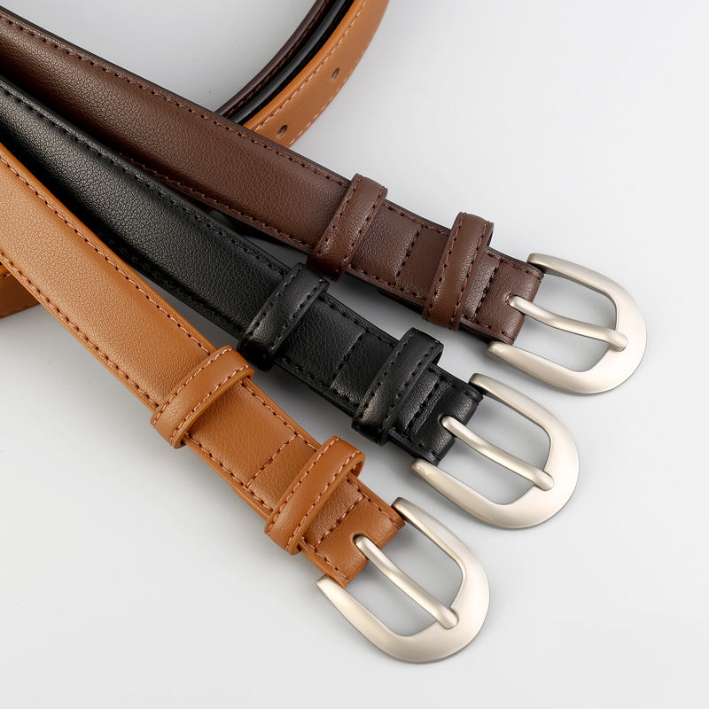 Classic Leather Skinny Belt - Lilixa.store