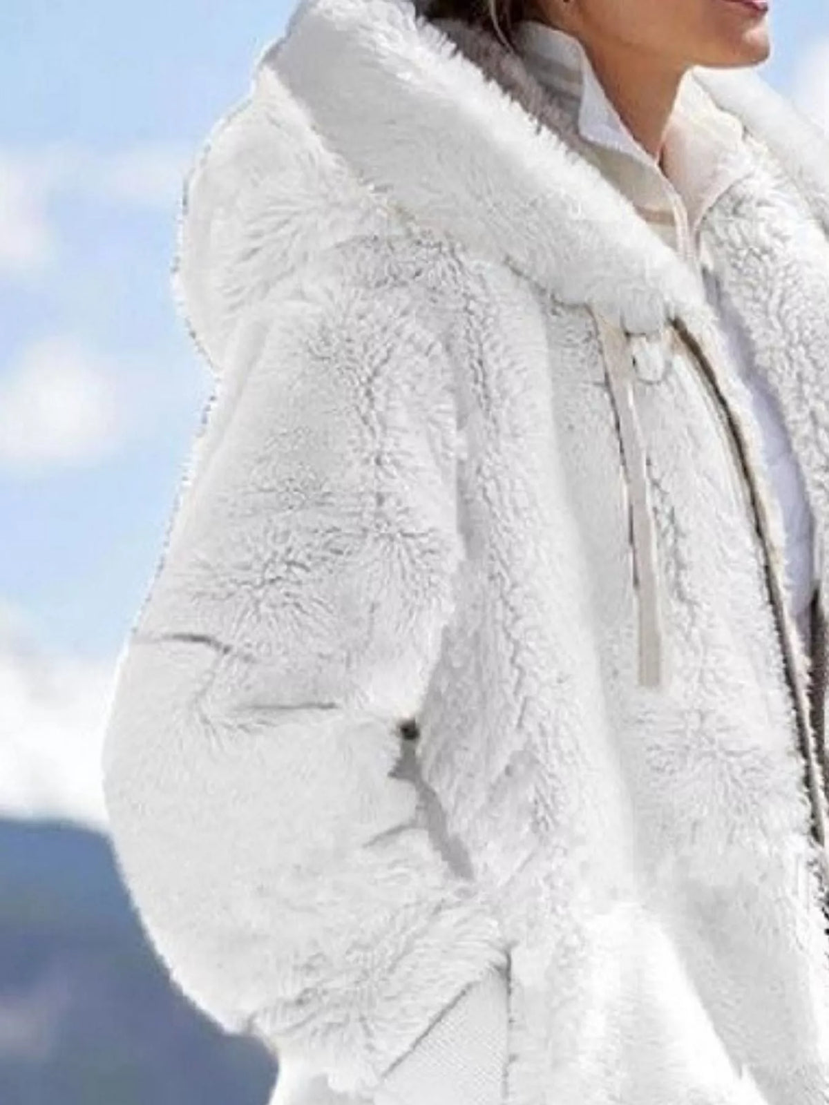 Full Size Cozy Fleece Zip-Up Hooded Jacket Plus Size - Lilixa.store