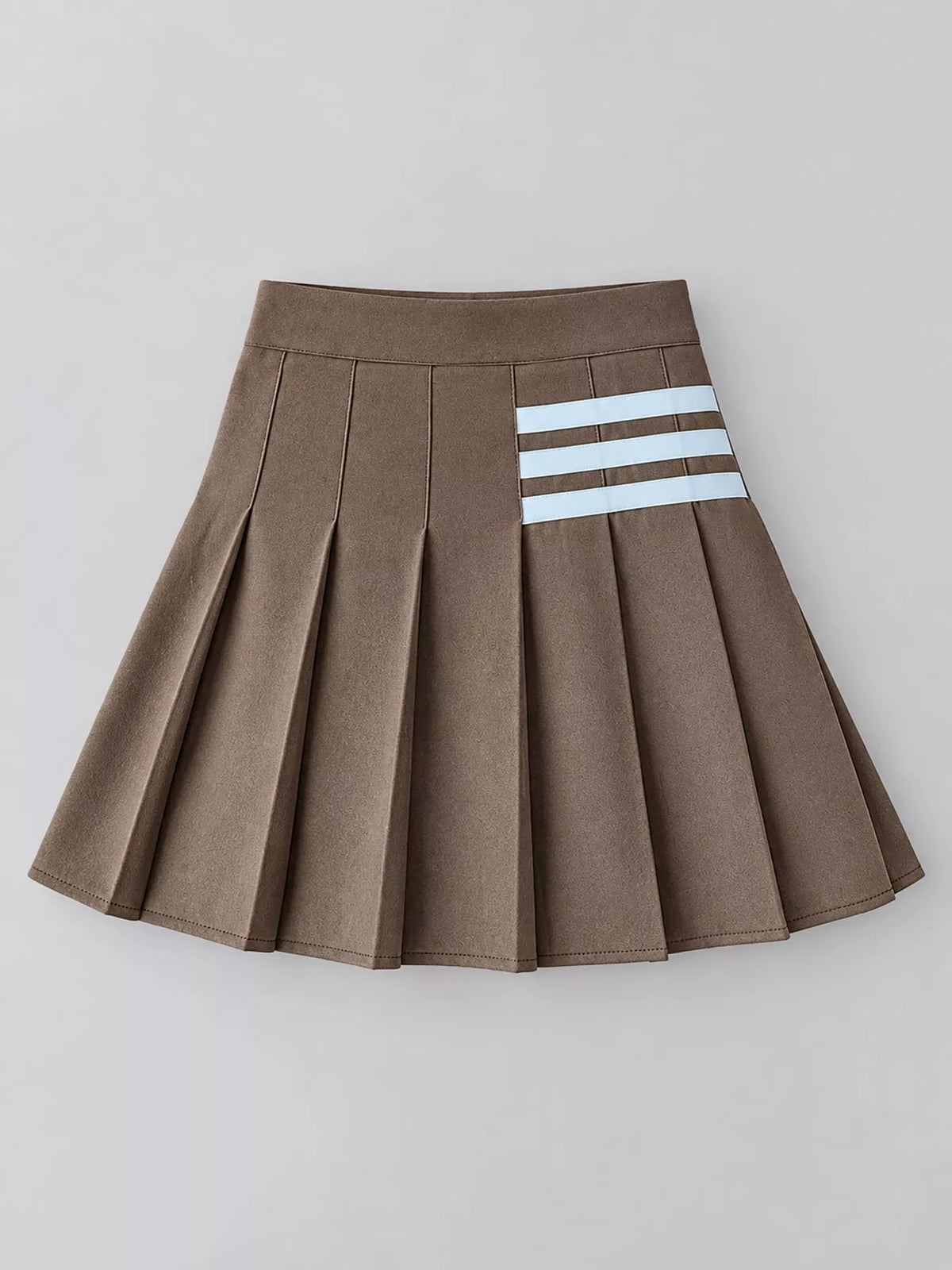 Contrast Stripe Pleated Mini Skirt, view 7