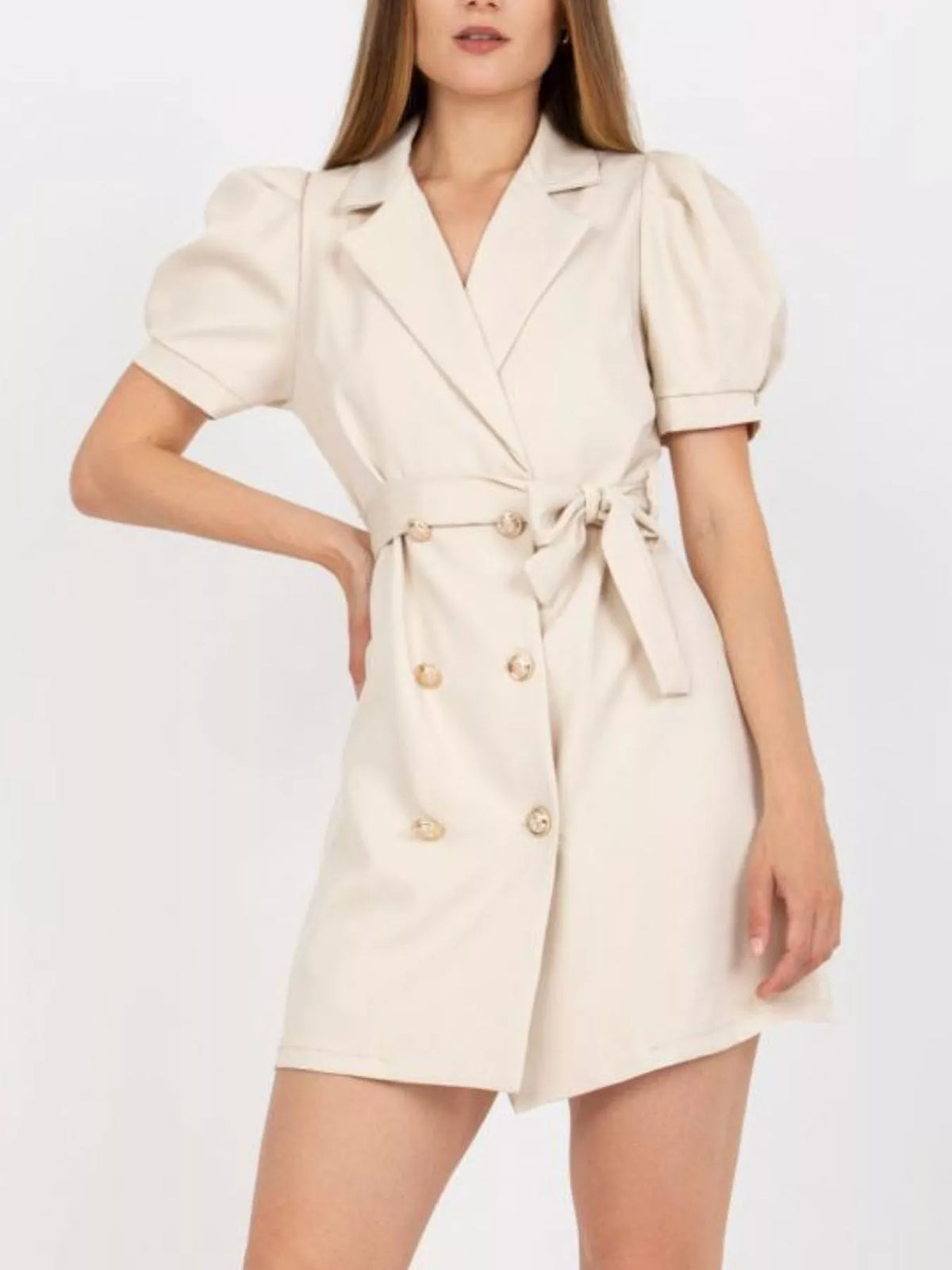 Blazer Style Tie Waist Mini Dress, view 10