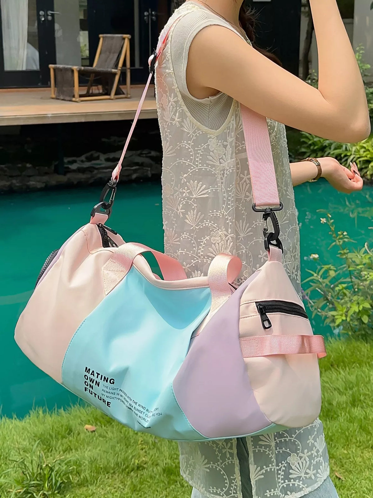 Color Block Duffle Bag - Lilixa.store