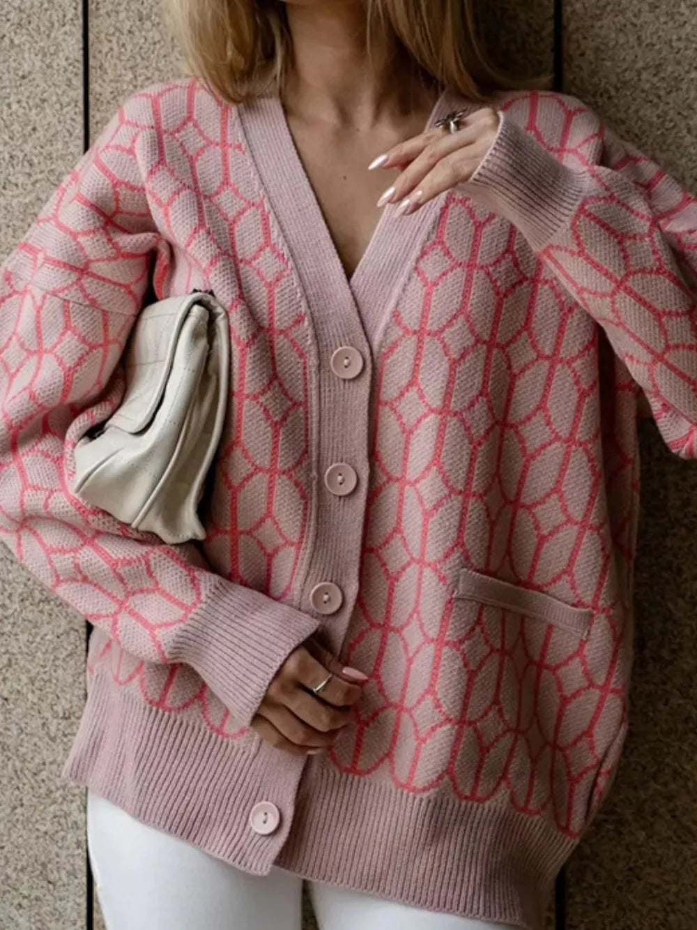 Button Up Long Sleeve Cardigan - Lilixa.store