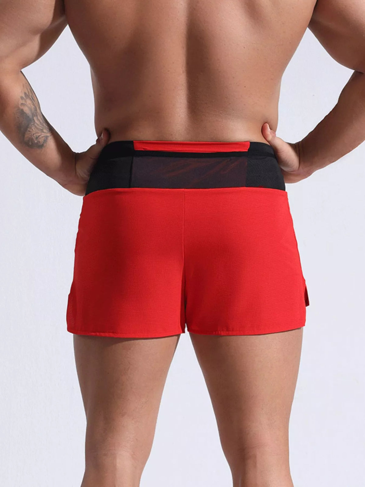 Men's Full Size Contrast Active Shorts Plus Size, view 9