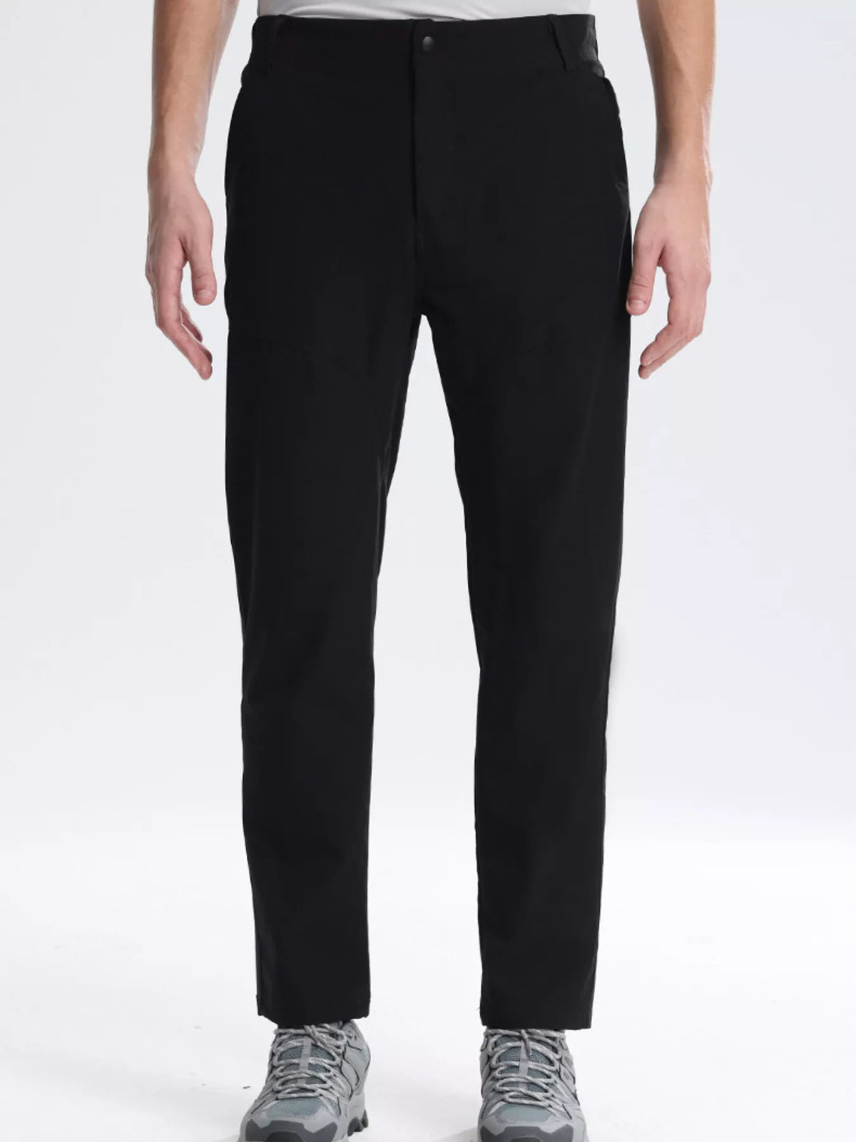 Men's Plus Size Lightweight Pocketed Pants in Black