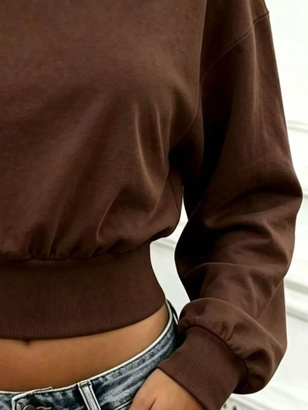 Long Sleeve Crop Sweatshirt - Lilixa.store