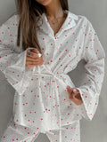 Heart Print Long Sleeve and Pants Lounge Set - Lilixa.store