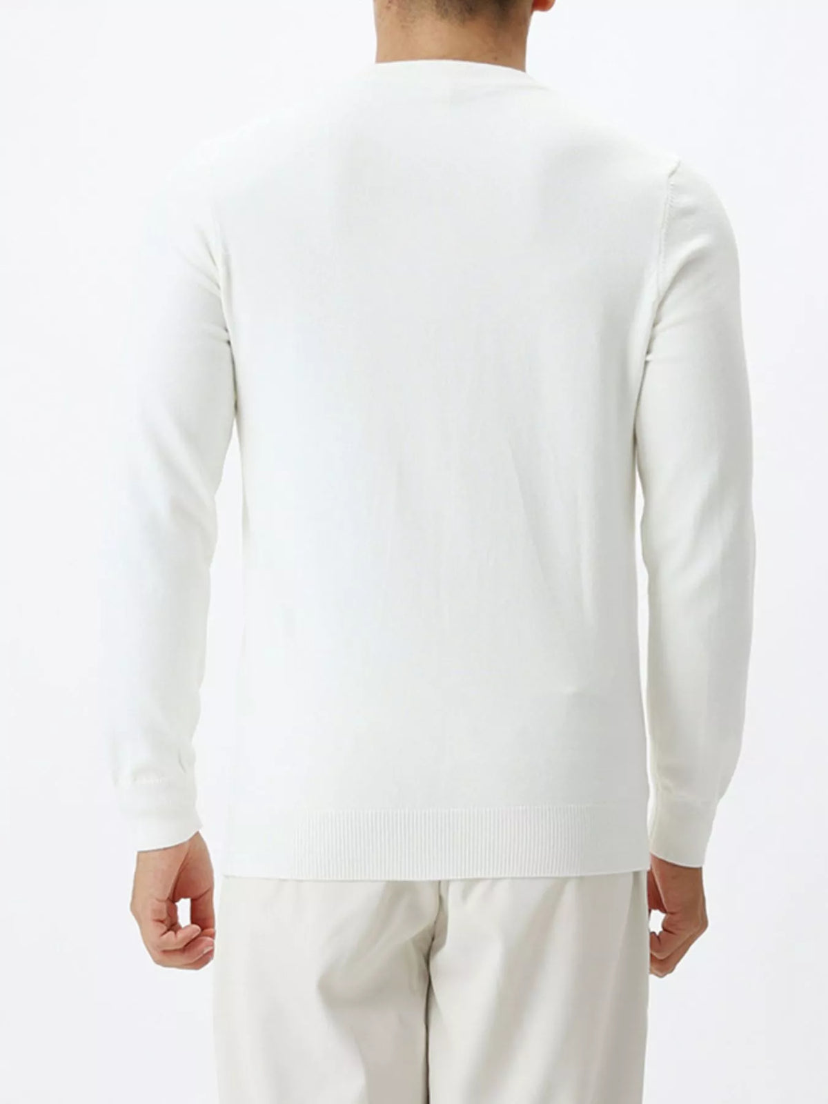 Men's Plus Size Classic Crew Neck Sweater, view 6