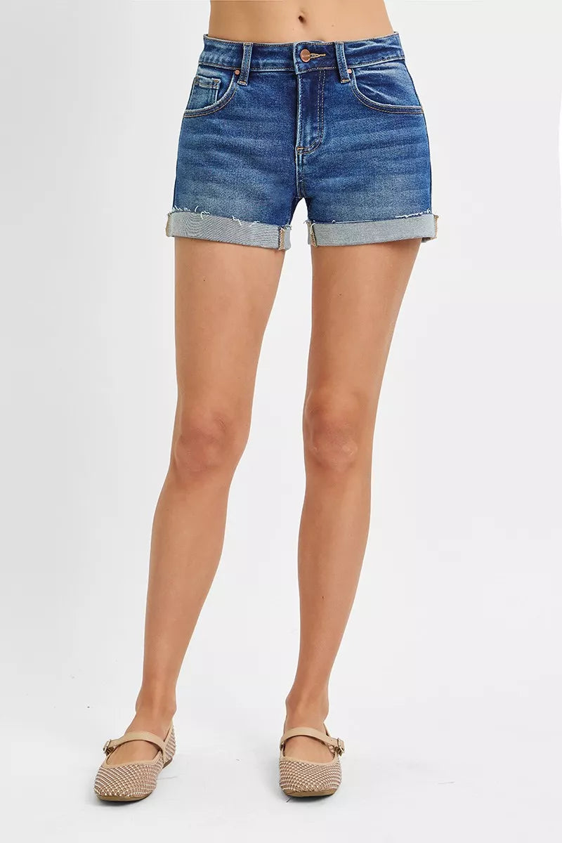 RISEN Low Rise Cuffed Shorts - Lilixa.store
