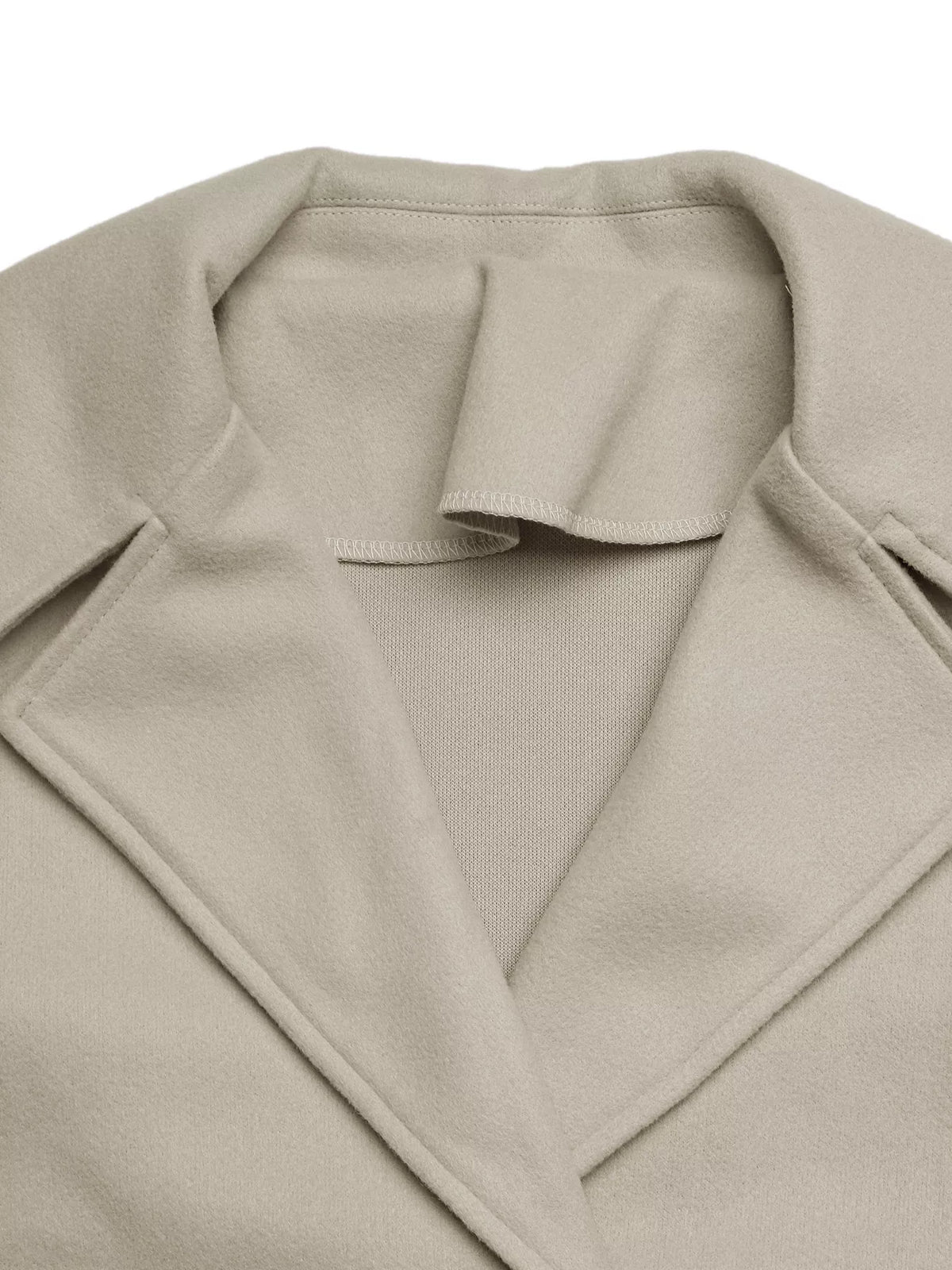 Double-Breasted Wool Blend Outerwear in Gray, view 6