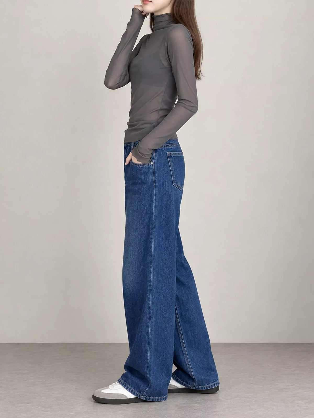 Turtleneck Long Sleeve Slim Fit T-Shirt, view 4