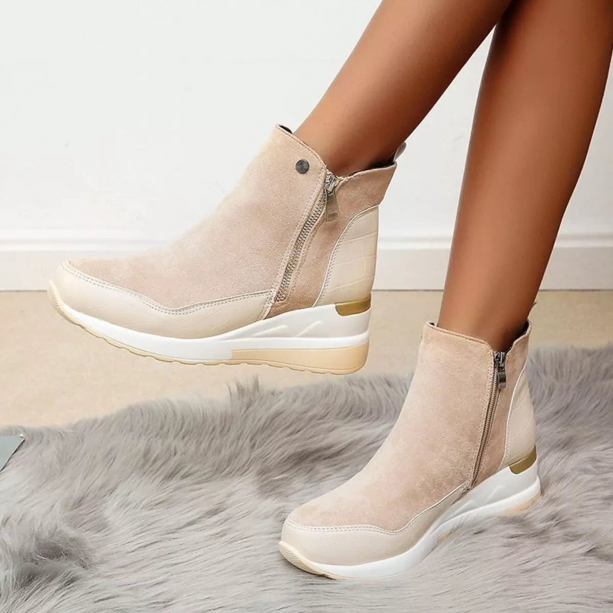 Side Zipper Ankle Boots - Lilixa.store