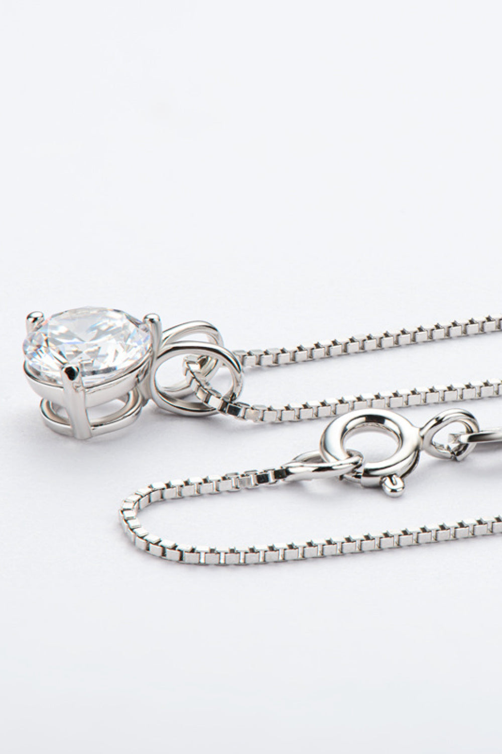 Adored Show Off 1 Carat Moissanite Pendant Necklace, view 2