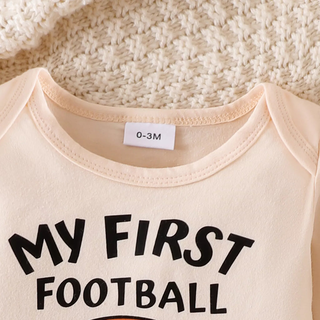 Children's My First Football Season Bodysuit and Pants Set with Hat - Lilixa.store