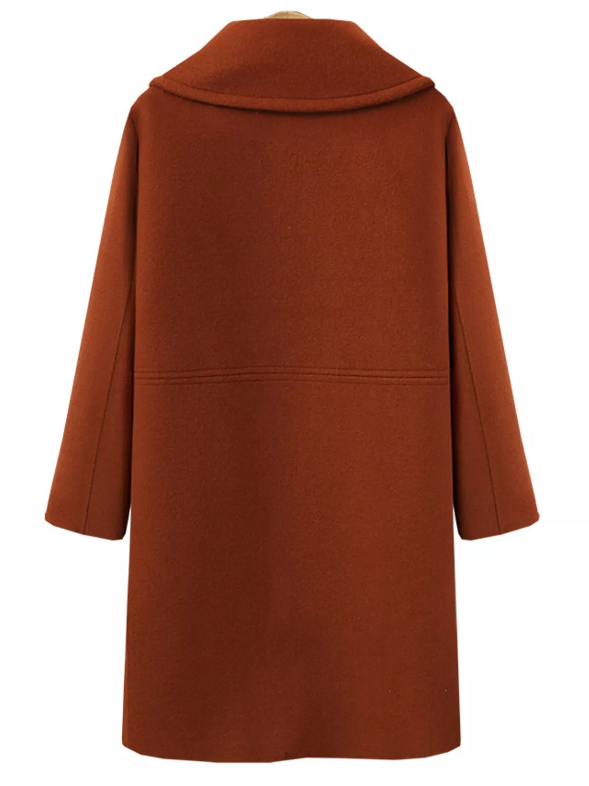 Double-Breasted Long Sleeve Coat, view 2