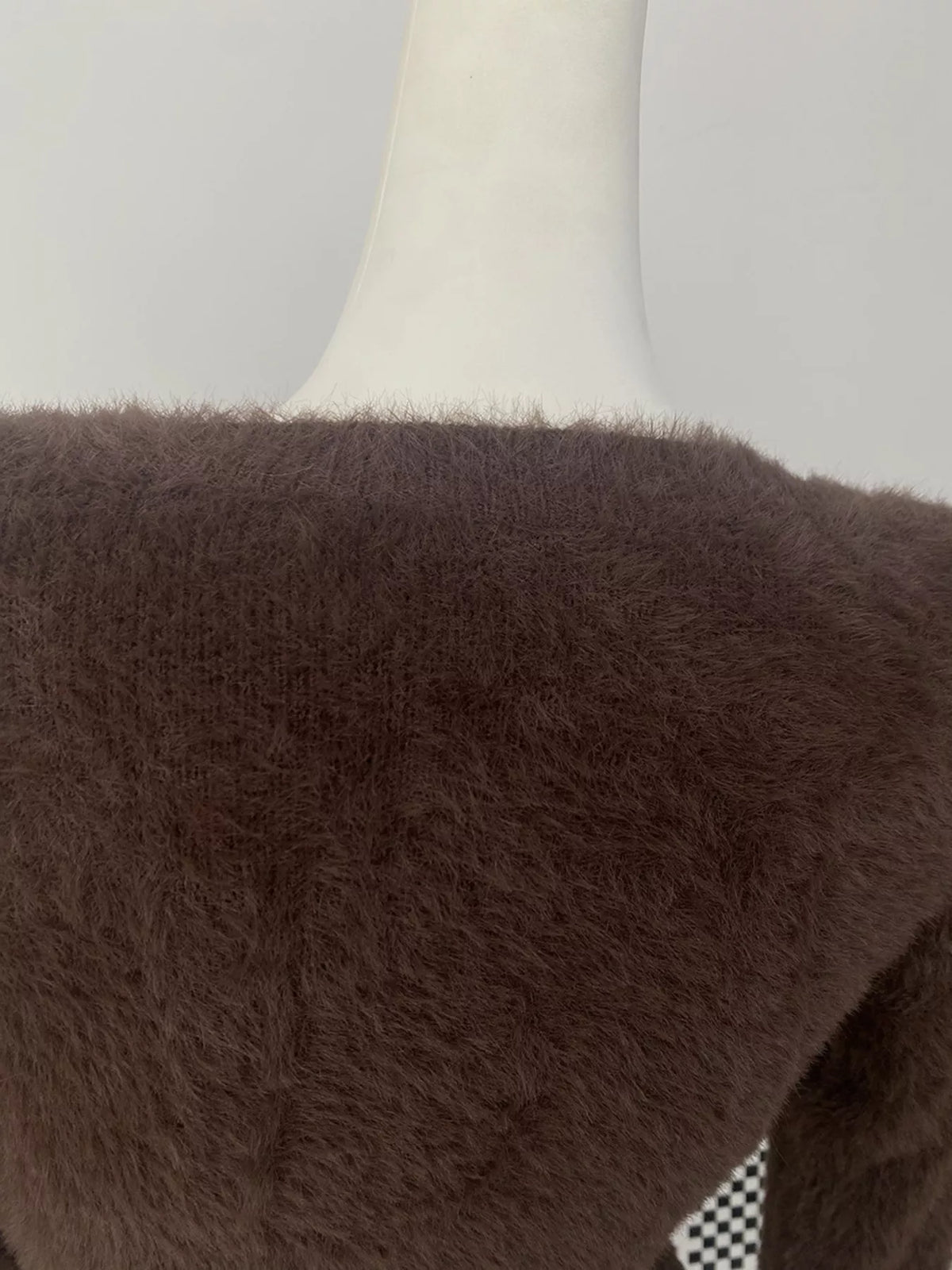 Soft Fuzzy Button-Down Cropped Cardigan, view 25