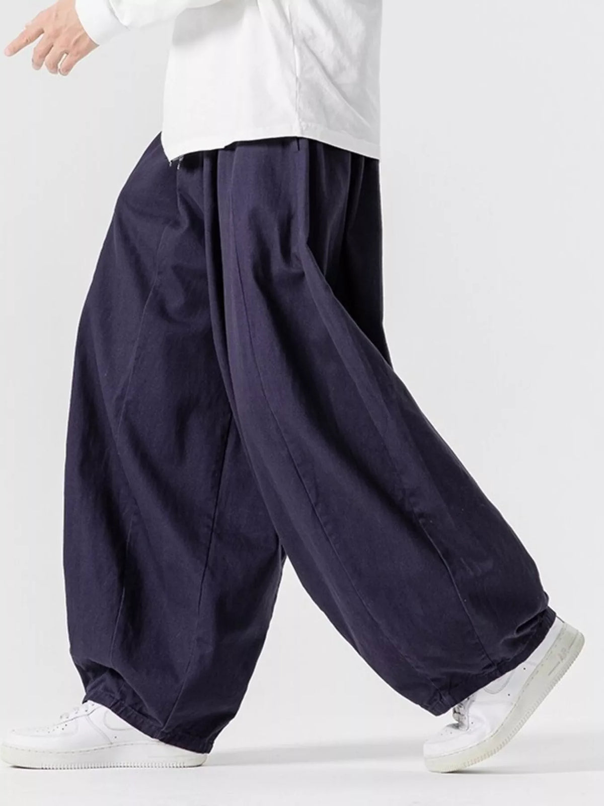 Men's Plus Size Loose Fit Drawstring Waist Casual Pants, view 3