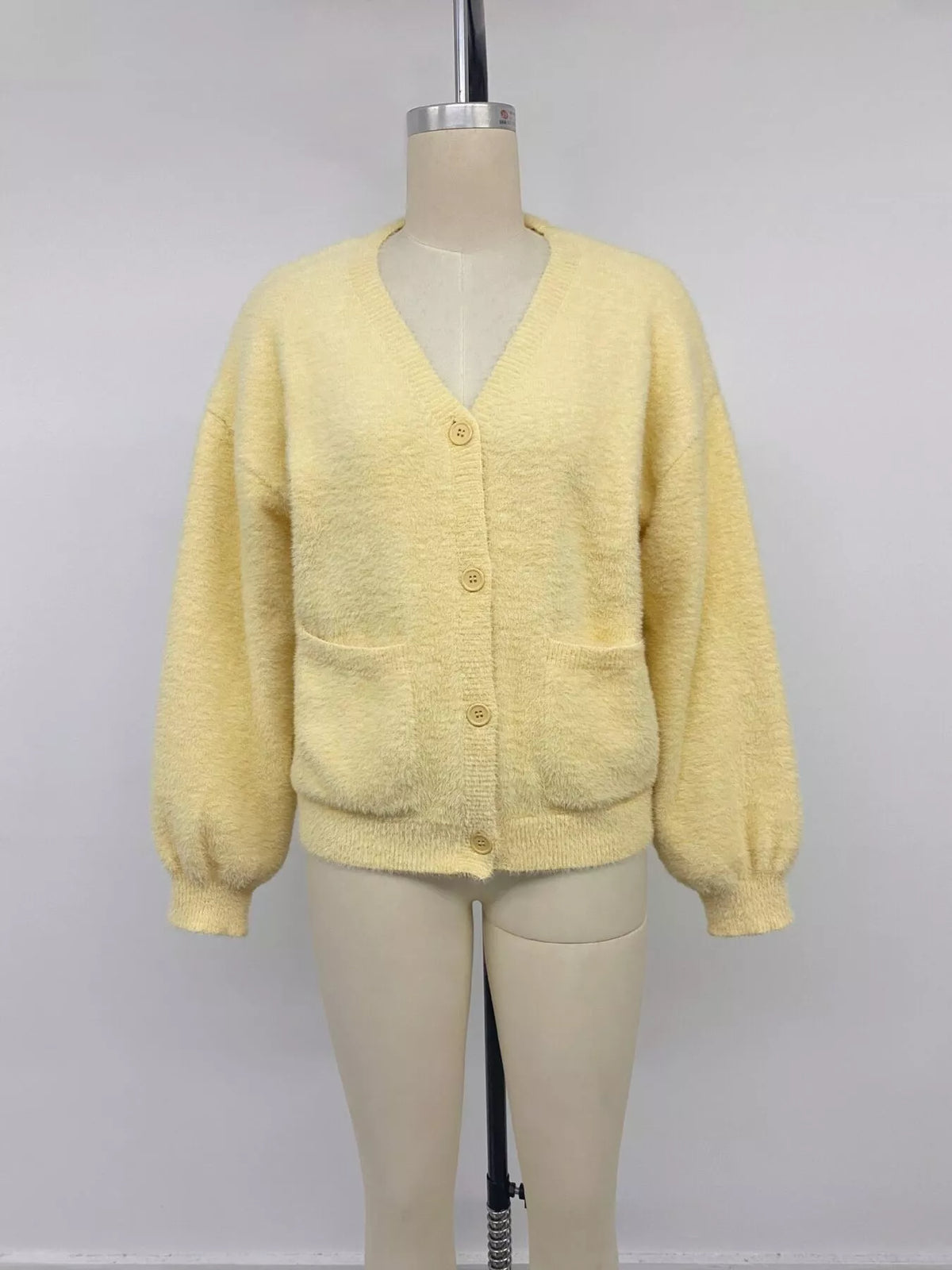 Button Up V-Neck Cardigan - Lilixa.store