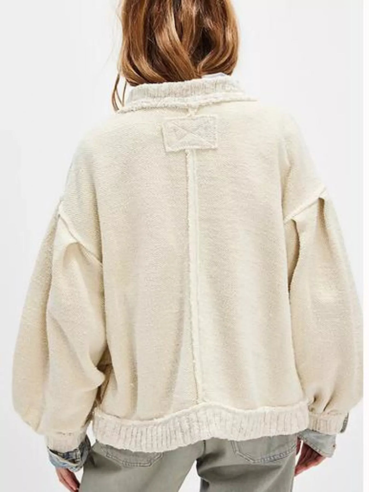 Snap Down Dropped Shoulder Cardigan - Lilixa.store