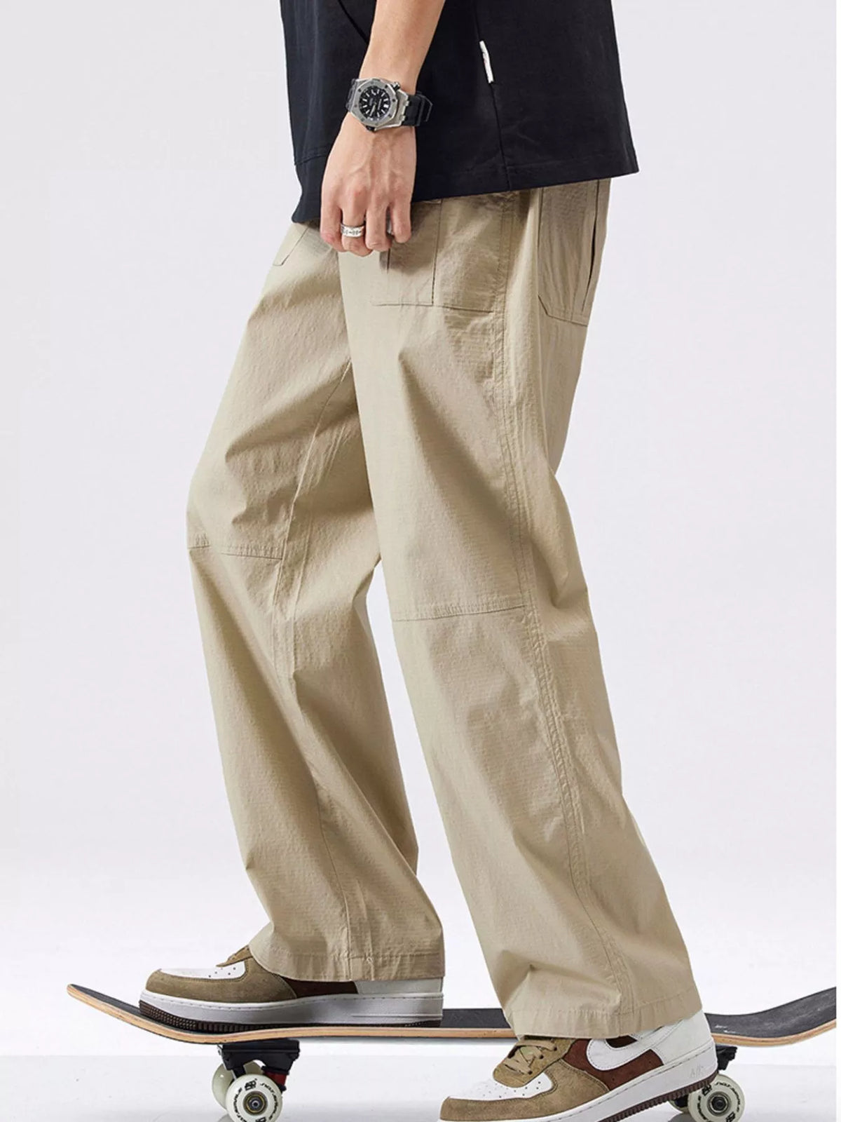Men's Full Size Relaxed Fit Cargo Pants Plus Size, view 4