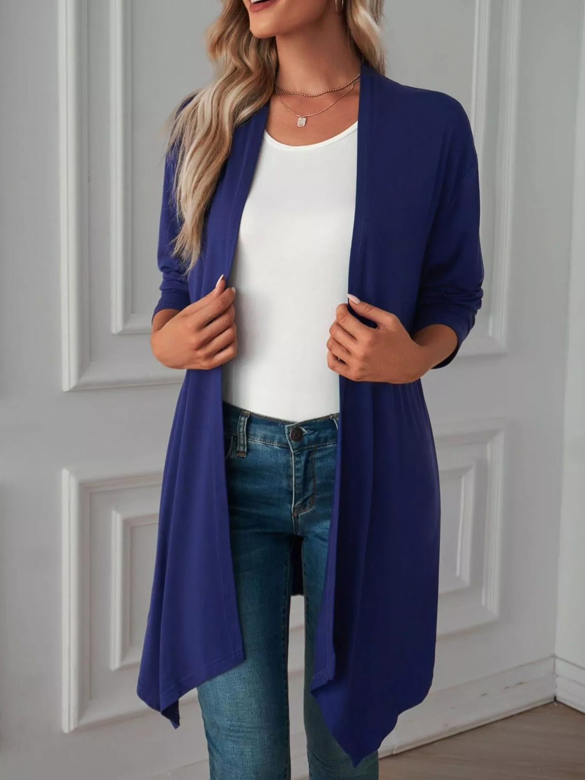 Lightweight Open Front Cardigan - Lilixa.store