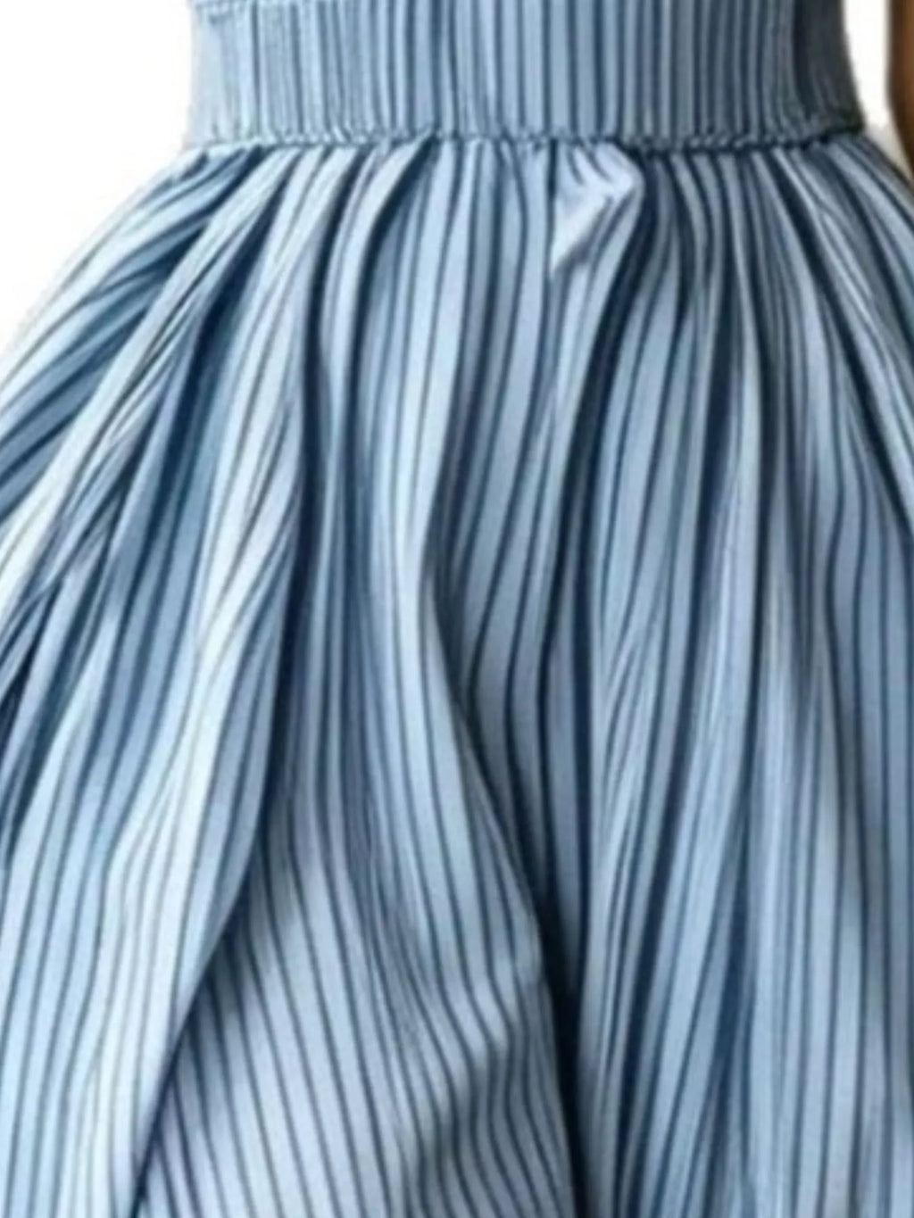 Striped Mock Neck Sleeveless Maxi Dress - Lilixa.store