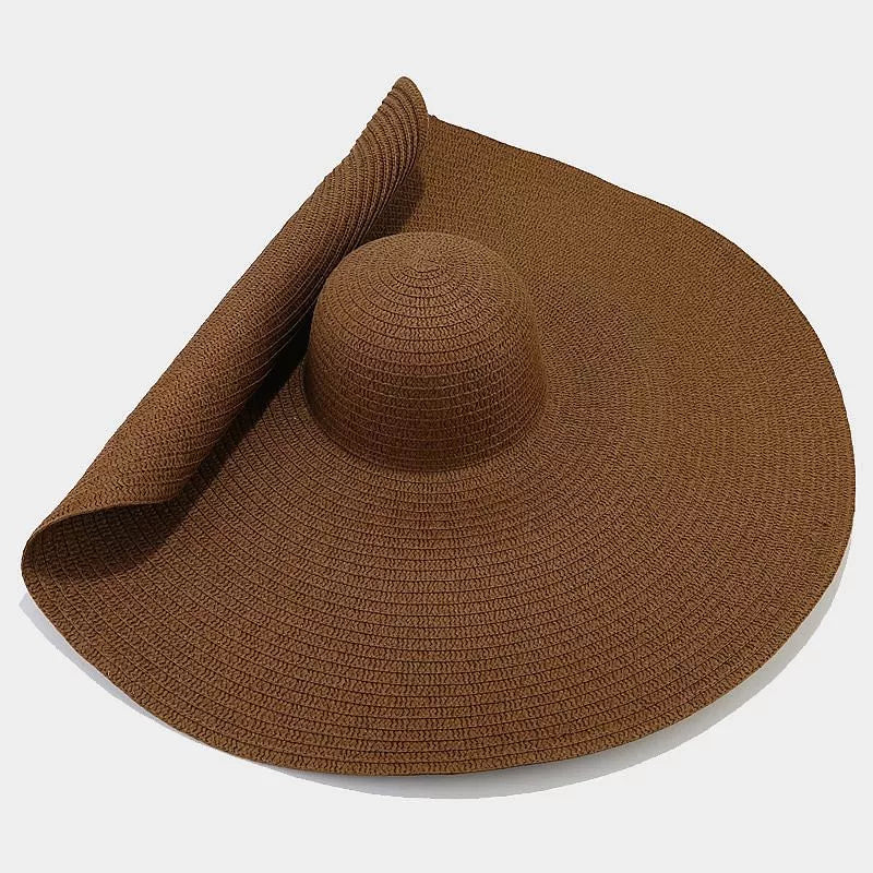 Oversized Wide Brim Straw Sun Hat - Lilixa.store
