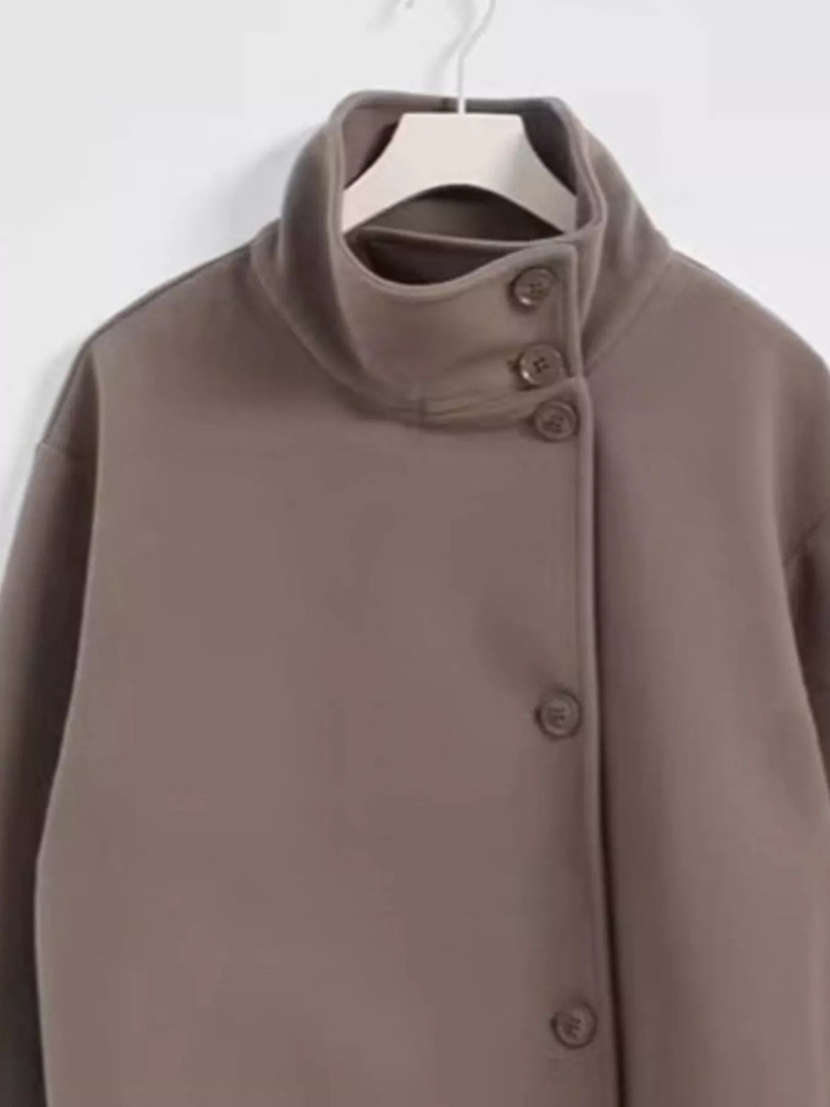 Wool Blend Long Sleeve Outerwear - Lilixa.store