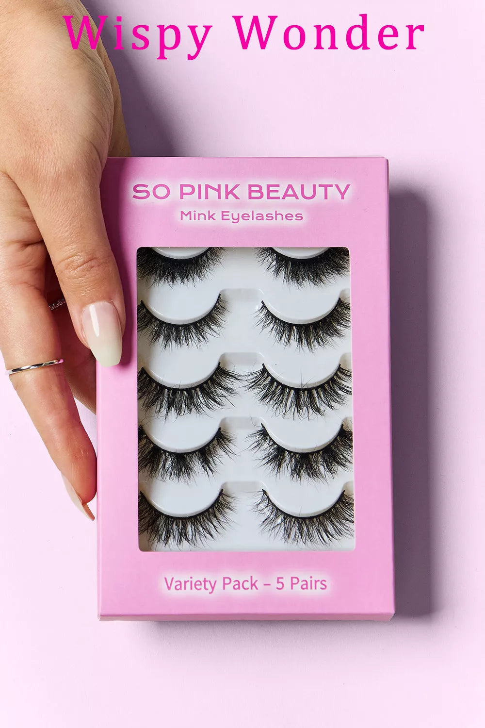 SO PINK BEAUTY مجموعة متنوعة من رموش المنك الصناعية 5 أزواج