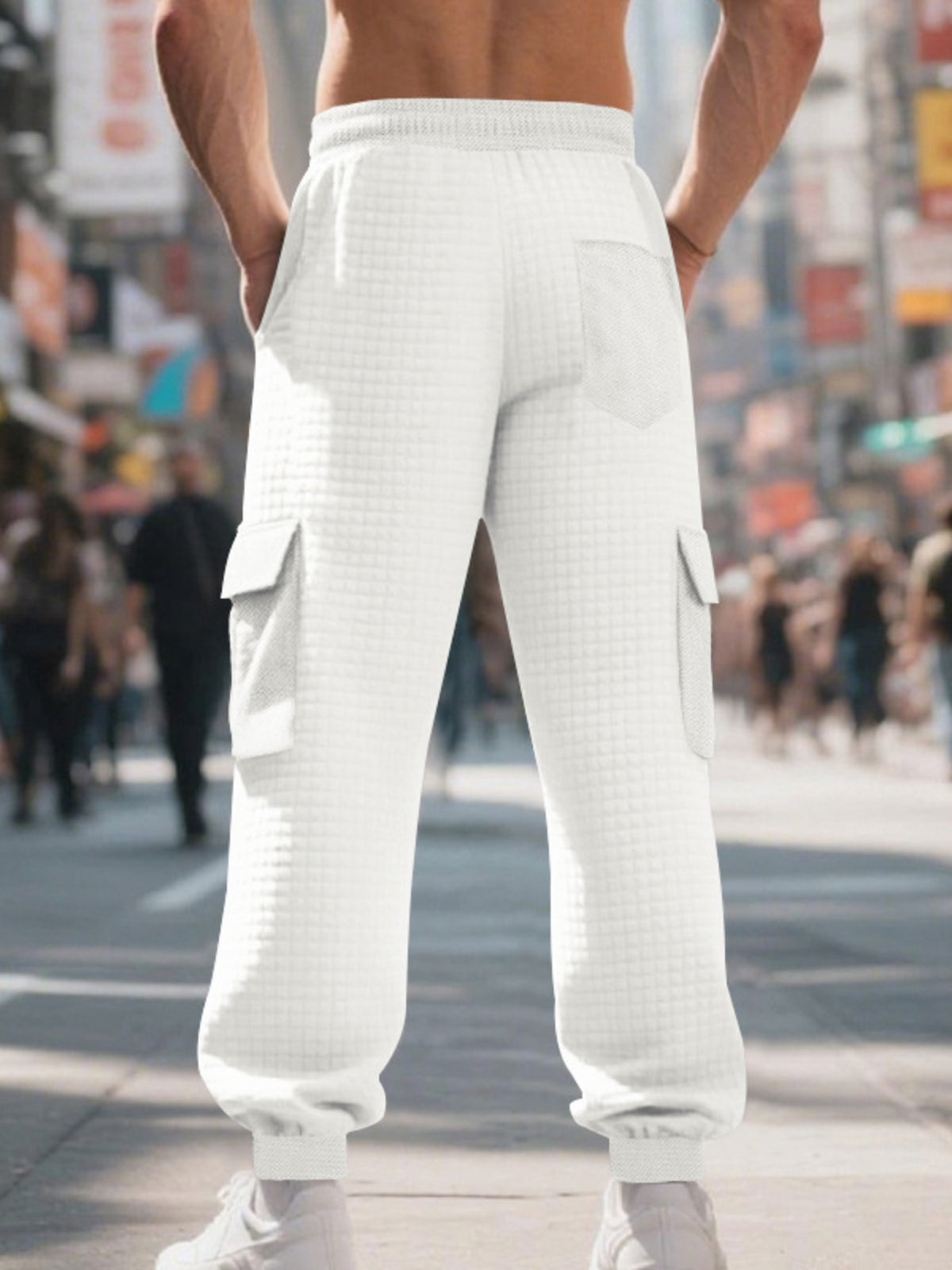 Men's Full Size Textured Cargo Joggers Plus Size - Lilixa.store