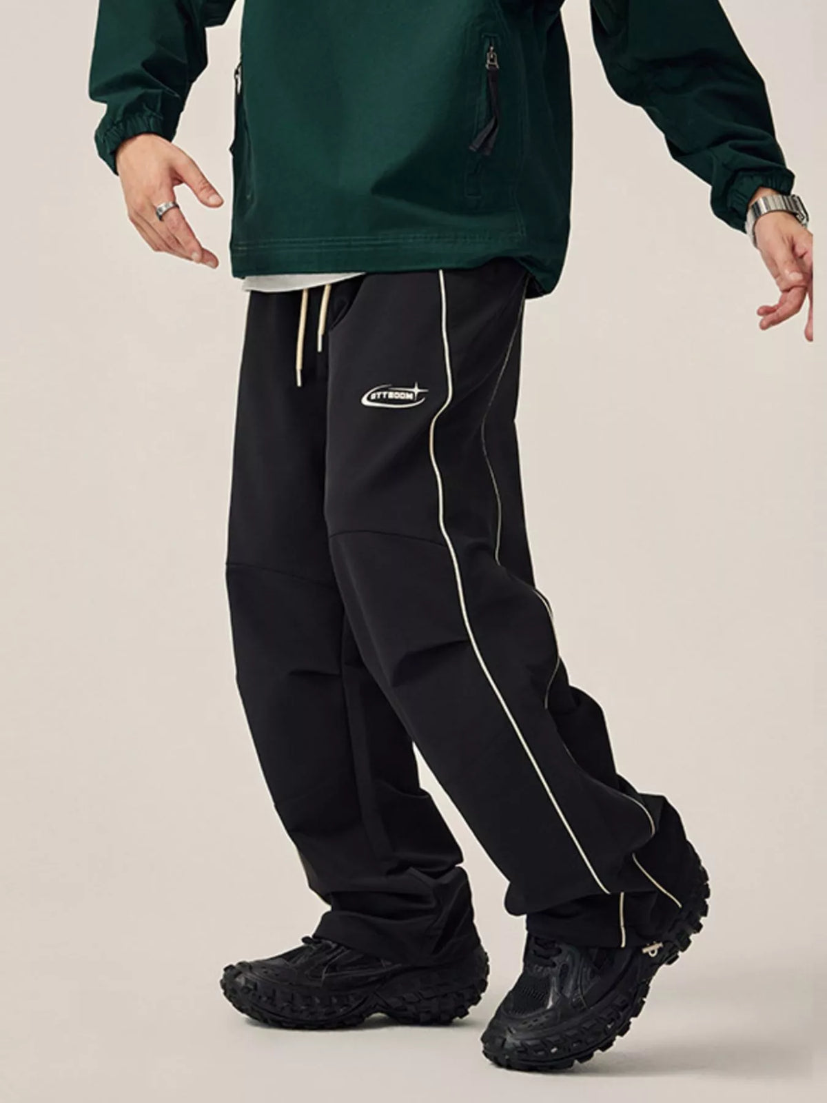 Men's Drawstring Wide Leg Pants, view 8