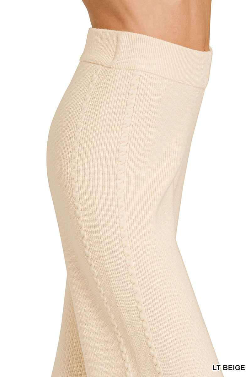 Zenana Viscose Sweater Pants, view 4