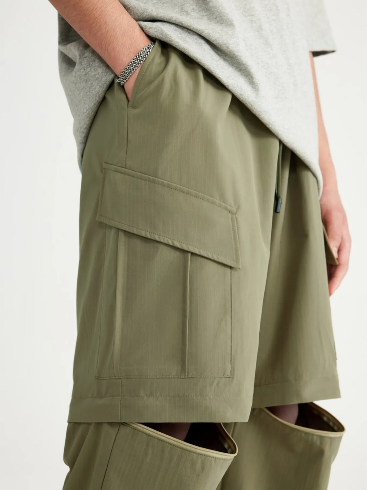 Men's Drawstring Cargo Pants, view 2