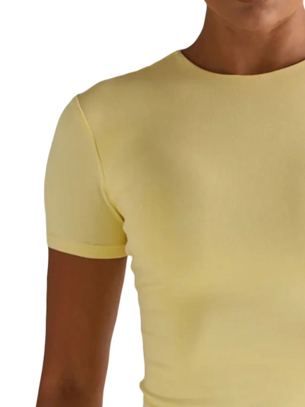 Round Neck Short Sleeve Swim Top - Lilixa.store