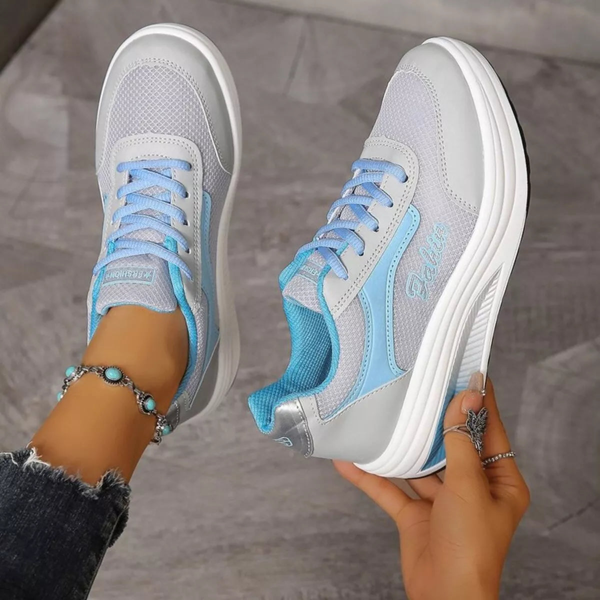 Round Toe Platform Athletic - Lilixa.store