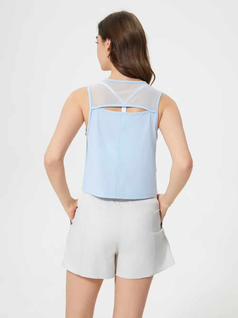 Millennia Round Neck Cropped Active Tank - Lilixa.store