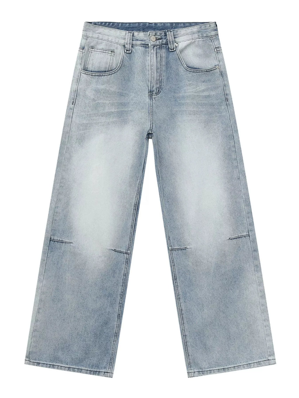 Men's Washed Wide-Leg Jeans - Lilixa.store