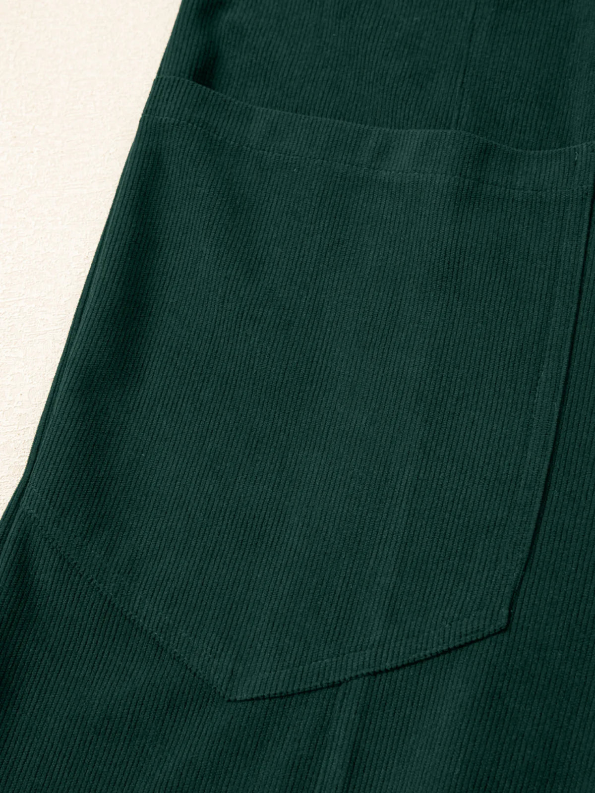 Corduroy V Neck Patched Pocket Sleeveless Jumpsuit - Lilixa.store