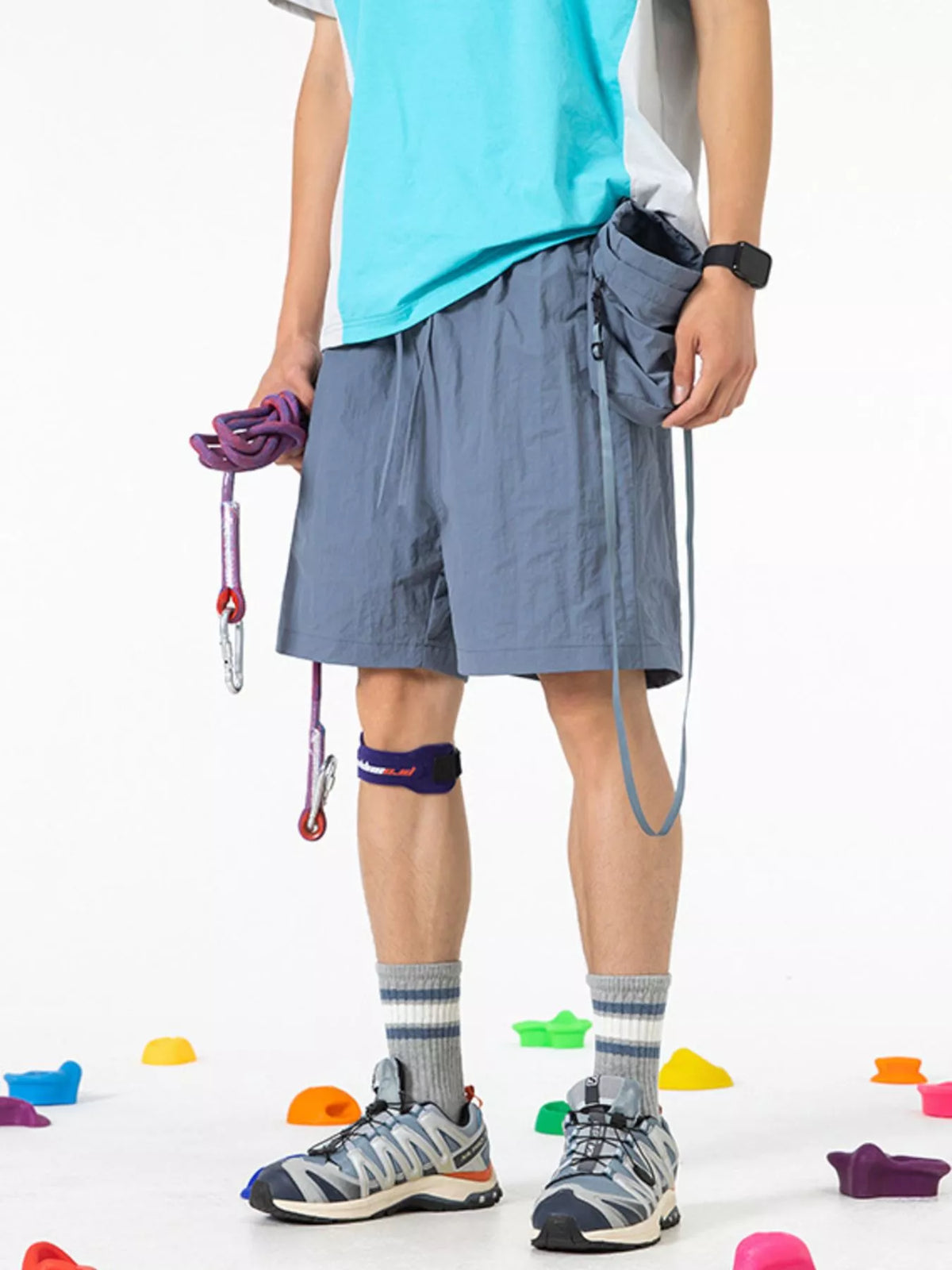 Men's Drawstring Pocketed Active Shorts, view 12