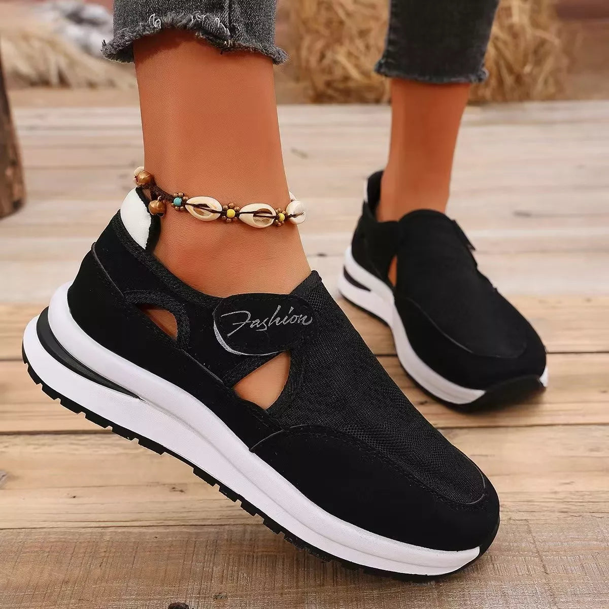 Breathable Mesh Velcro Shoes - Lilixa.store