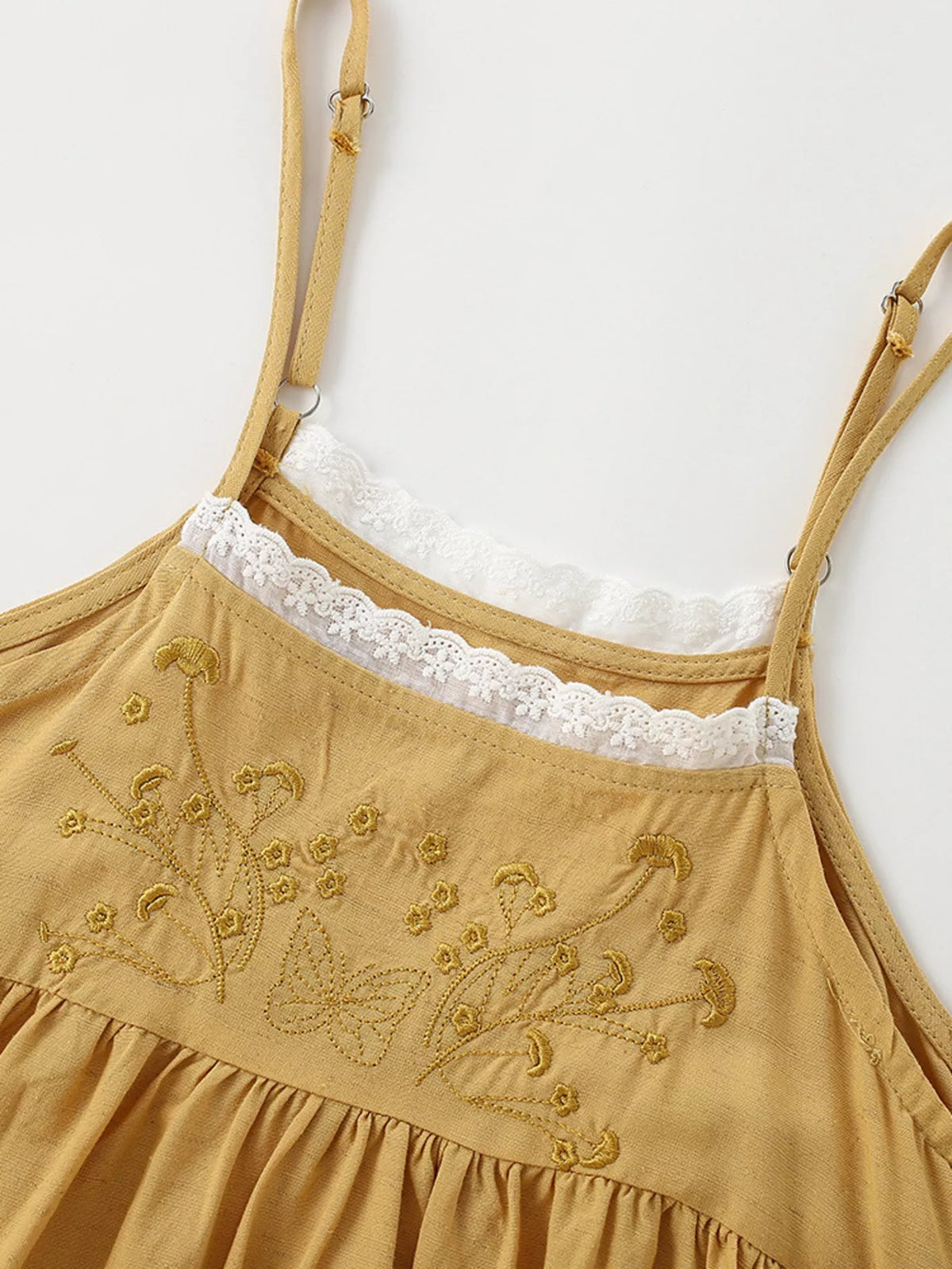 Children's Lace Detail Embroidered Dress - Lilixa.store