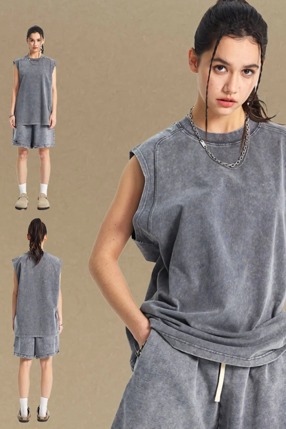 Men's Round Neck Solid Color Tank - Lilixa.store