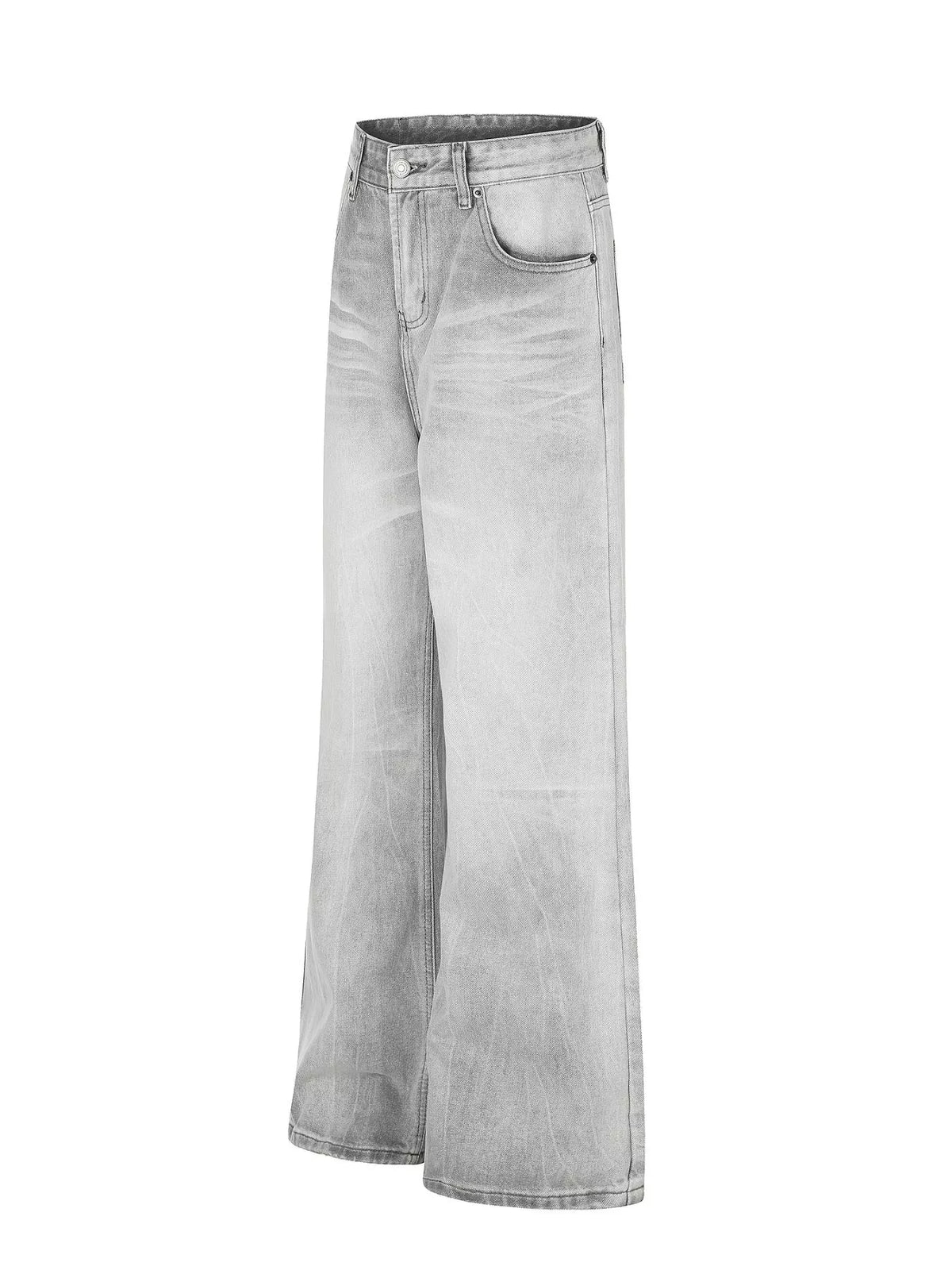 Men's Full Size Vintage Wash Wide Leg Jeans Plus Size - Lilixa.store