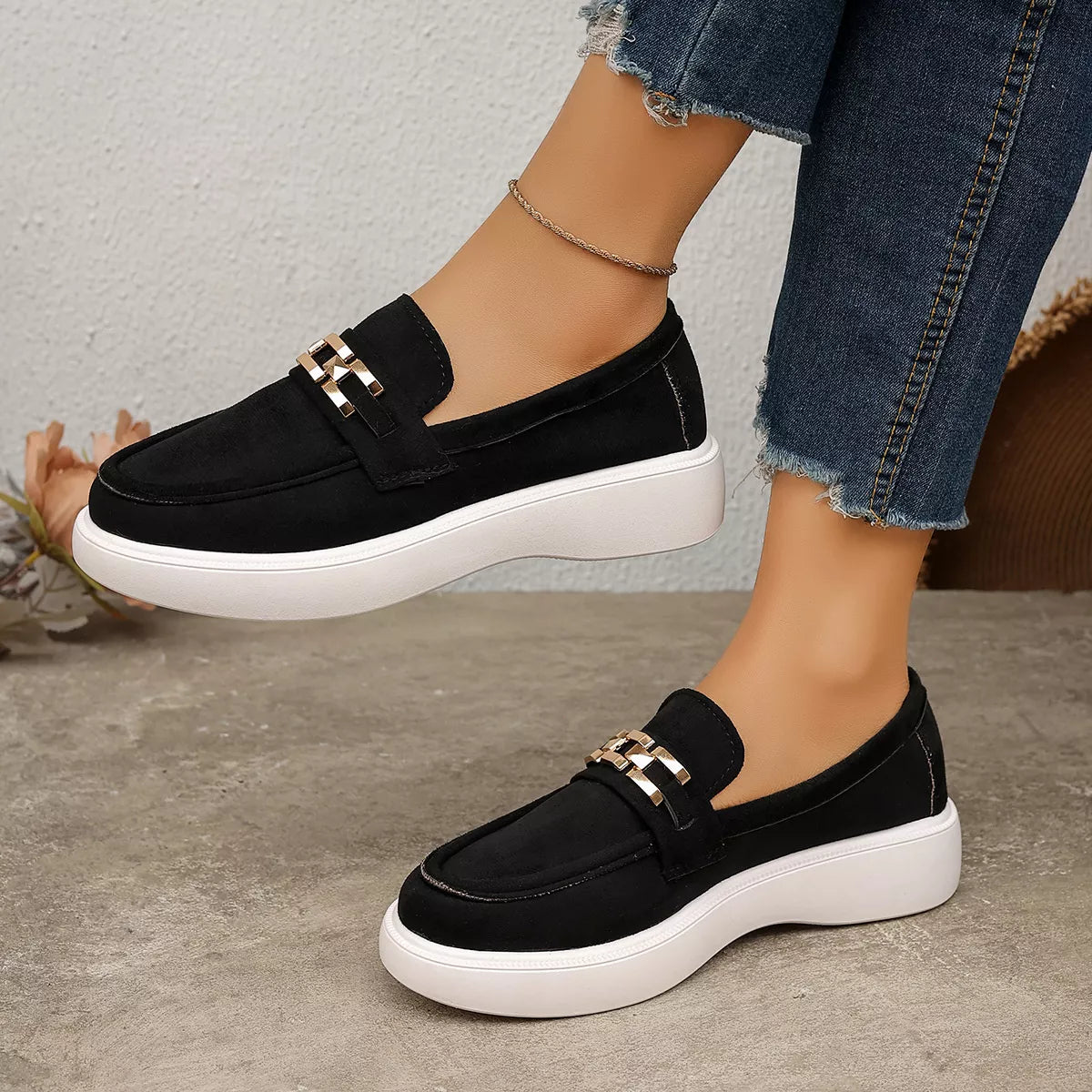 Round Toe Slip-Ons - Lilixa.store