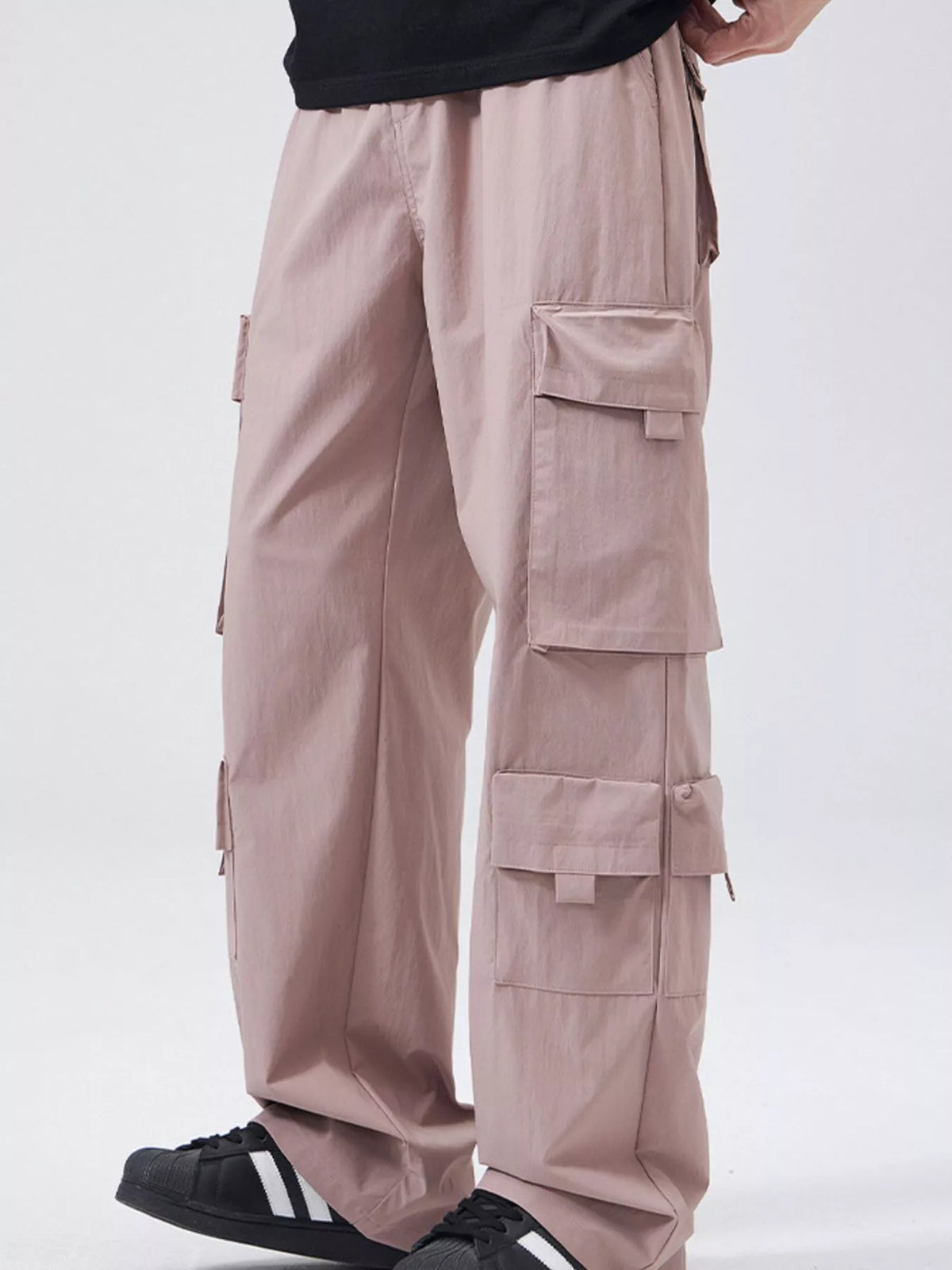 Men's Full Size Wide Leg Cargo Pants Plus Size, view 4