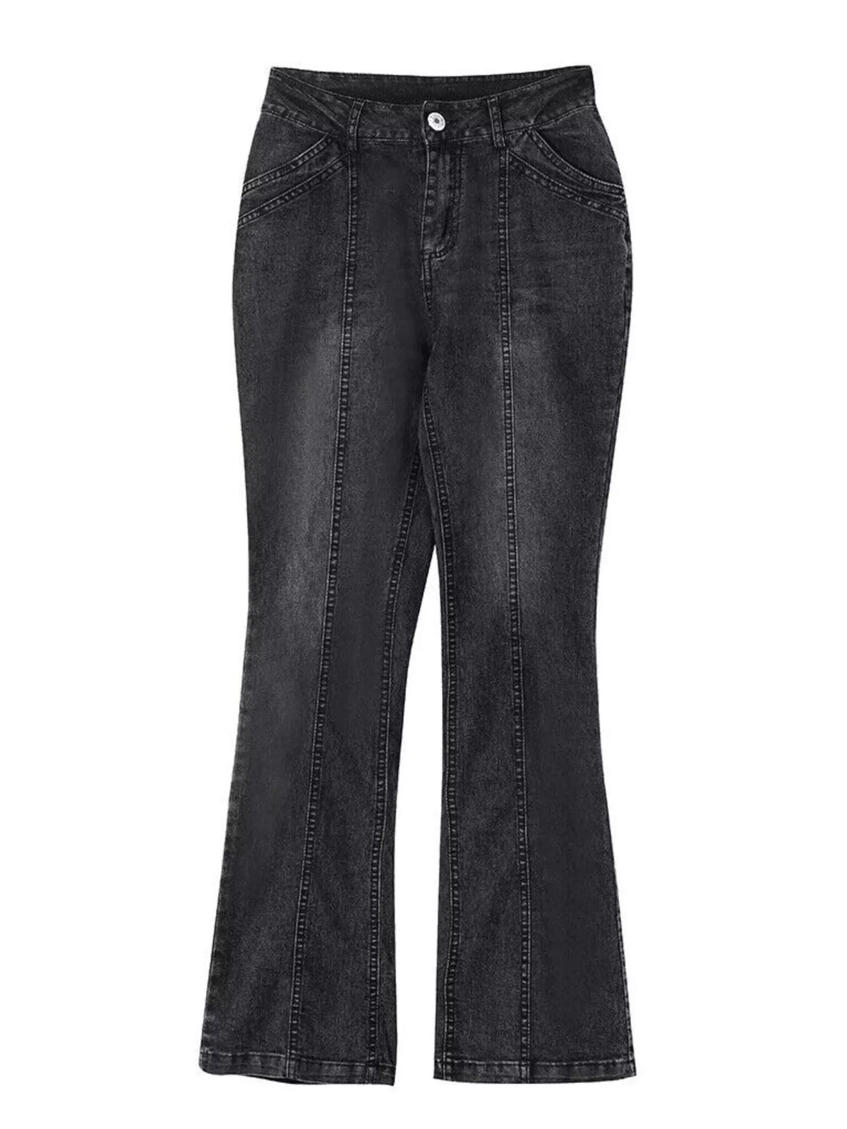 Mid-Rise Bootcut Jeans, view 3